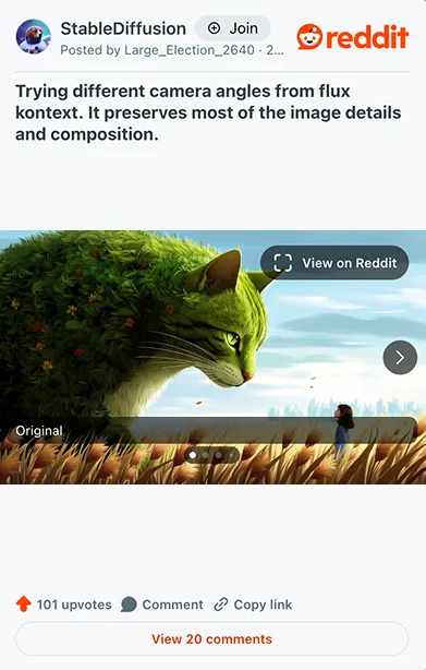 Flux Kontext with different camera angle control