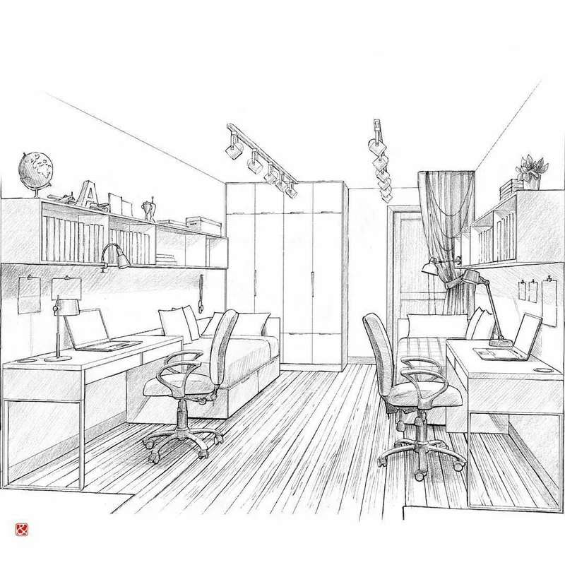 Empty room before staging