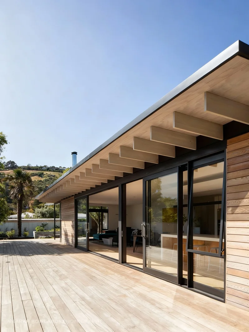 Remove the reflection on all the glass doors and reveal the interior with more clarity.