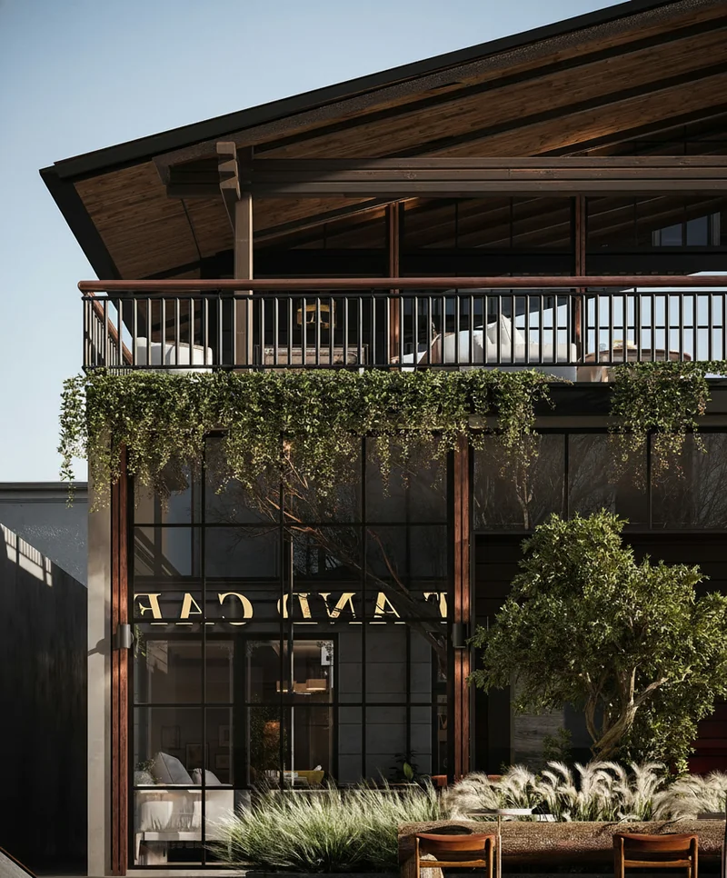 Remove the "Black Barn" Logo from the building.