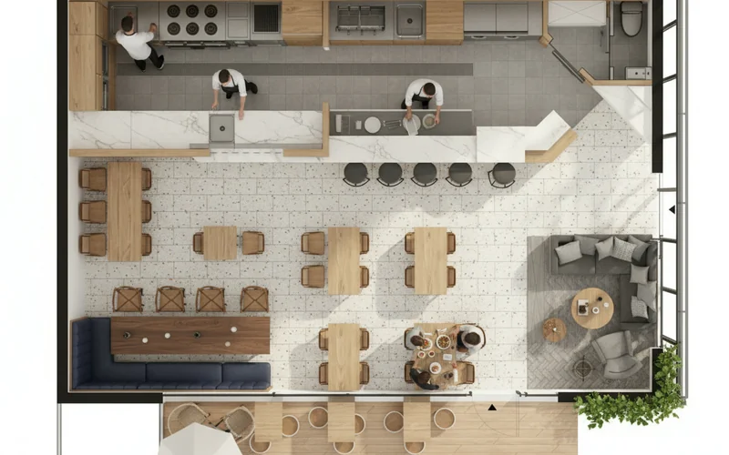 Empty room before virtual staging