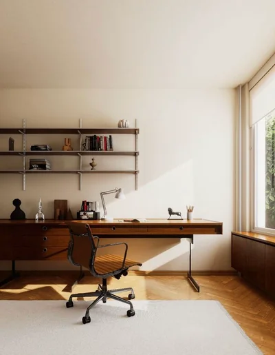 Empty office before staging