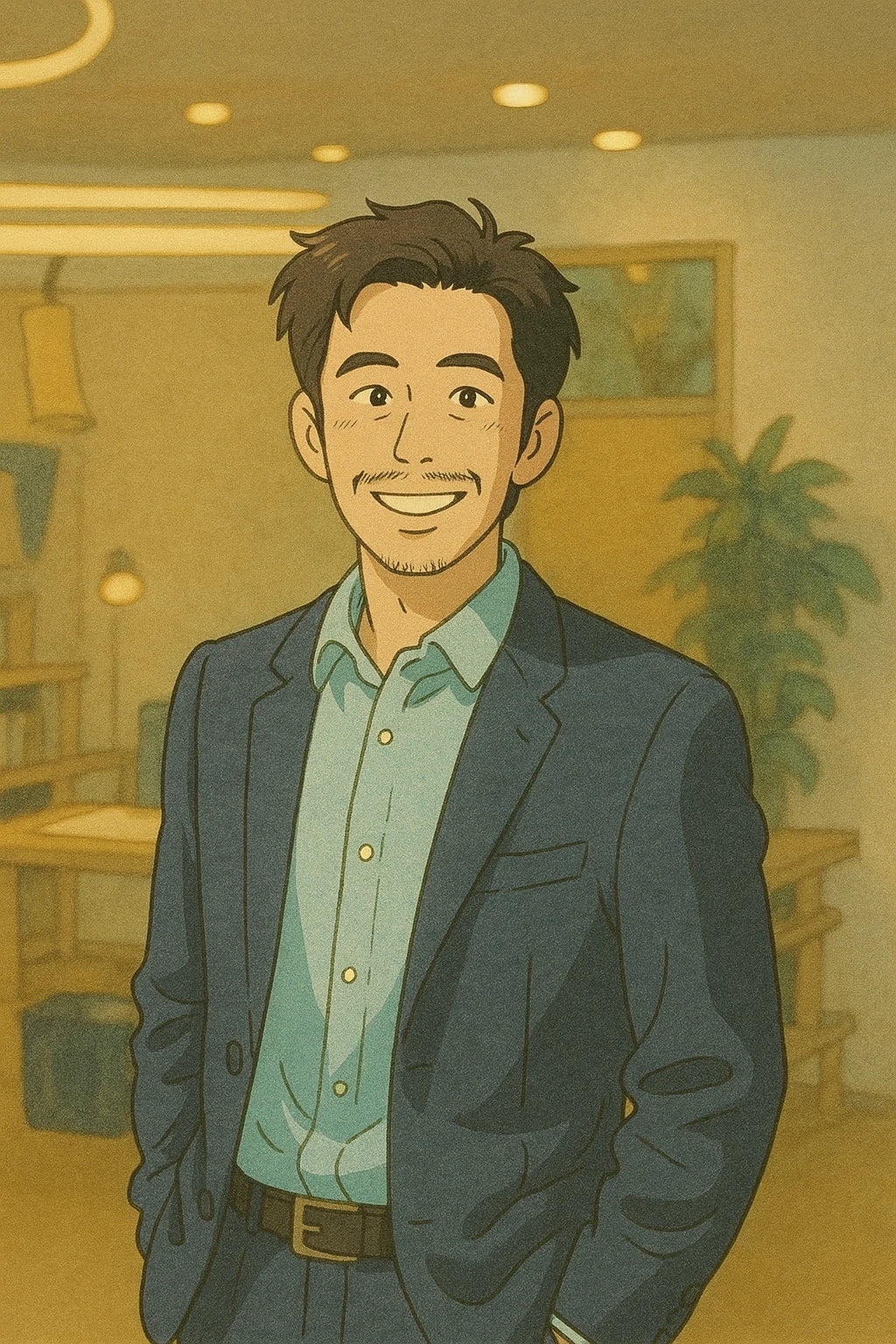 Turn this photo into a ghibli style art