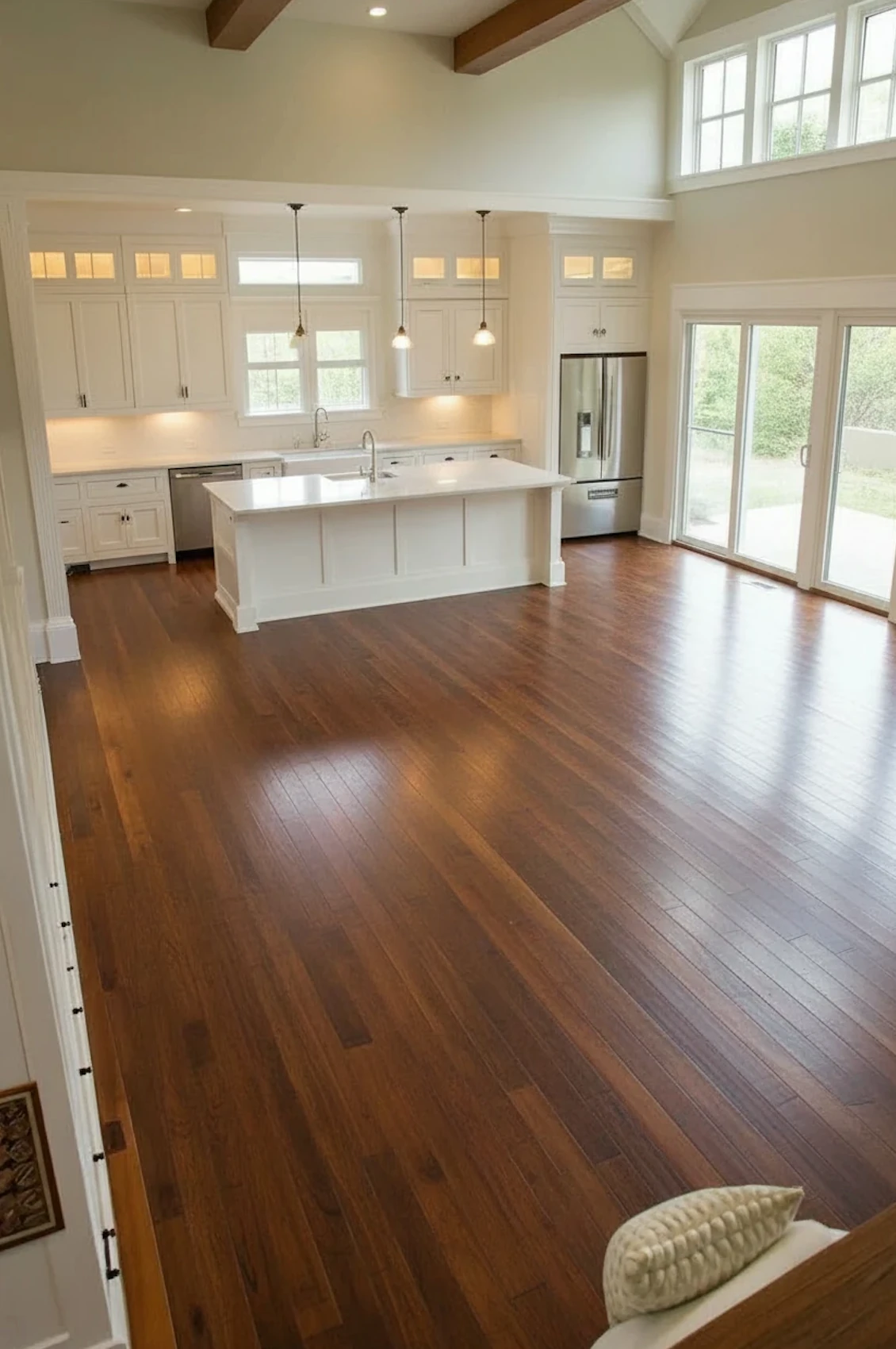 Empty room before virtual staging