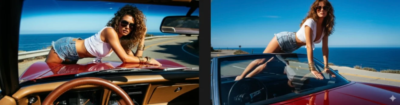 Better realism on people with nanobanana 2 on the left