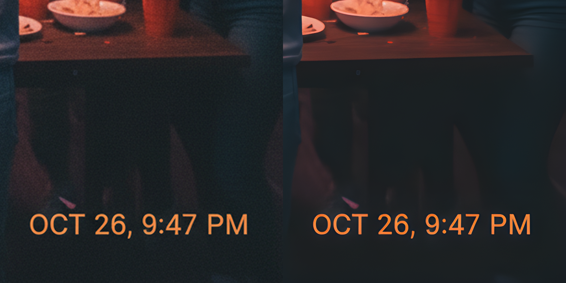 Detail of the upscaled image on text