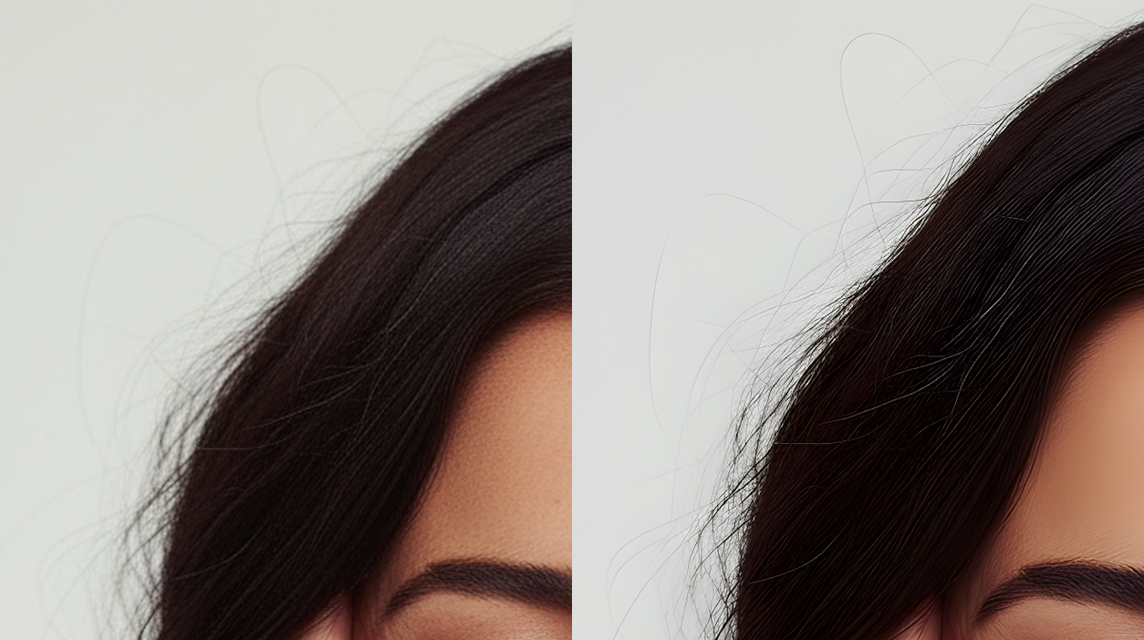 Detail of the upscaled image