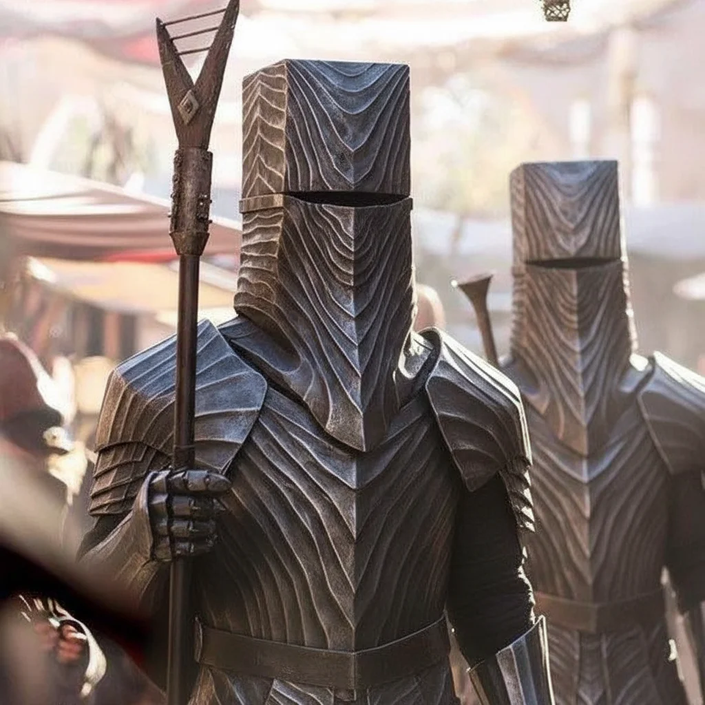 Elaborate costume design with intricate patterns and rich cultural details